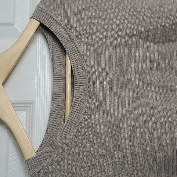 Hilary Radley Tan Sweater Faux Shirt Size XXL - Picture 5 of 10